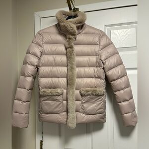 La Rein Blanche  Puffer Jacket Fur Trim
